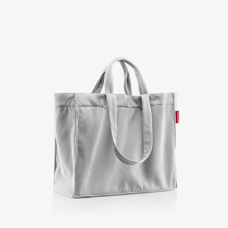 reisenthel Softshopper Cord pilkos spalvos rankinė per petį 47x38,5 cm GR7084