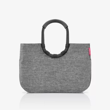reisenthel loopshopper L pirkinių krepšys, Twist Silver, 25 L, aliuminio rėmas, poliesteris OR7052