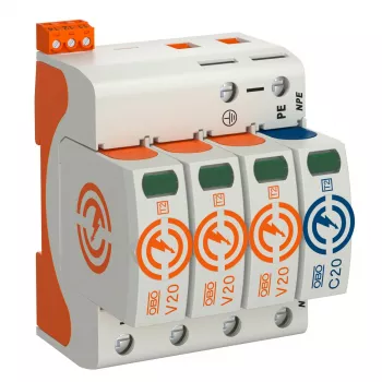 OBO BETTERMANN SurgeController V20 V20-3+NPE+FS-280 3 polių su NPE+FS 280V 2 tipo SPD 5095333