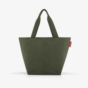reisenthel Shopper M cord dark matcha pirkinių krepšys ZS5057 – 15 litrų talpa