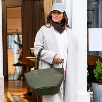 reisenthel Shopper M cord dark matcha pirkinių krepšys ZS5057 – 15 litrų talpa