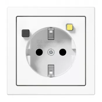 Jung LS5520.30WW FI-SCHUKO kištukinis lizdas su RCD 30 mA, Alpinės baltos spalvos