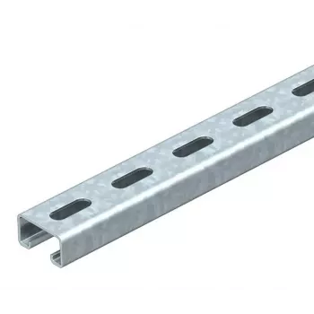 OBO Bettermann montavimo profilis C-profilis 41x21 mm, su plyšiais, 2000 mm, karštai cinkuotas plienas, plyšio plotis 22 mm 1122933