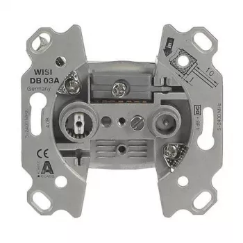 BUSCH-JAEGER 0230-102 antenos lizdo įdėklas, 2 išėjimai, galinis lizdas, baltas 2CKA000230A1554