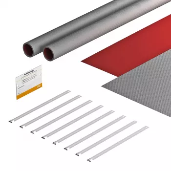 OBO Bettermann FSB-K32 tvirtinimo juostų rinkinys fotovoltinėms sistemoms 550x380 mm, pilka/raudona, 7203150
