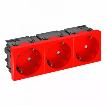 OBO BETTERMANN Connect 45 STD-D3SC SRO3 3 vietų Schuko lizdas, pasuktas 33° kampu, juodas 6120509