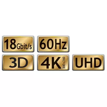 MAXTRACK C 215-2 L HDMI laidas 2 m juodas 4K Ultra HD 18 Gbps HDMI 2.0