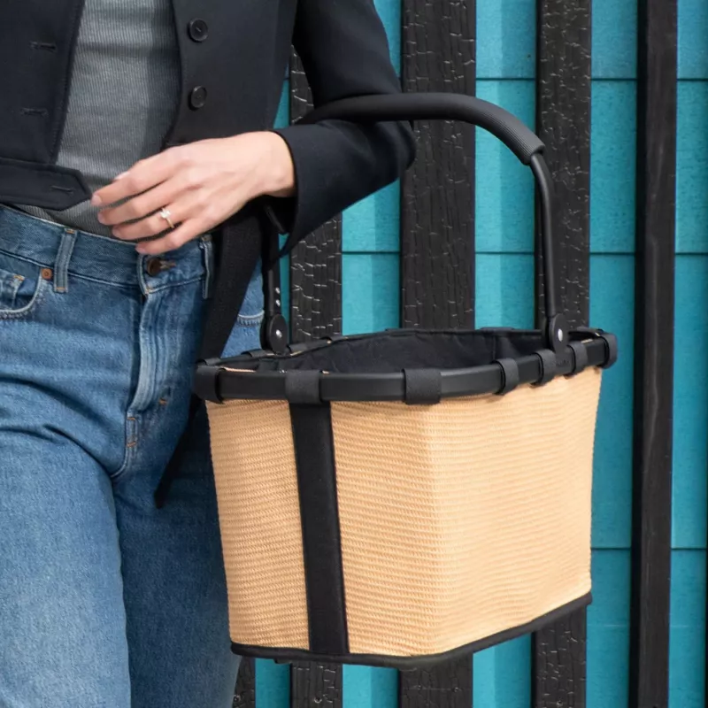 Reisenthel Carrybag Frame Raffia Black 22L pirkinių krepšys BK 7079