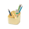 HAN X-LOOP rašiklių laikiklis, pastelinės geltonos spalvos plastikas, 4 skyriai, 111 x 111 x 105 mm, 17238-815D