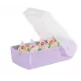HAN CROCO A7 horizontalus kortelių dėklas, pastelinės violetinės permatomas korpusas su skaidriu dangteliu, polipropilenas, 1 vnt. 997-887