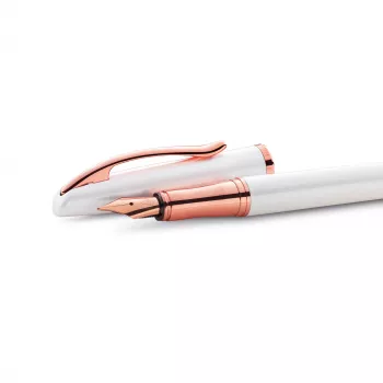 Pelikan Jazz Noble Elegance White rašymo rinkinys (plunksnakotis ir tušinukas, vidutinis smaigalys) 400197471