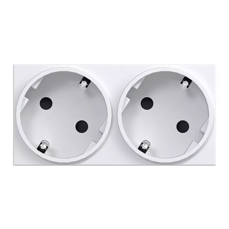 HAGER GS20229016 SCHUKO lizdas, 2 vietų, 33°, traffic white