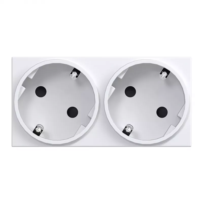 HAGER GS20229016 SCHUKO lizdas, 2 vietų, 33°, traffic white