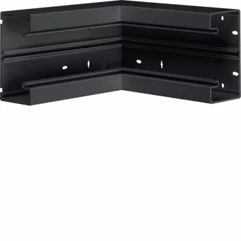 HAGER BR6513049011 vidinis kampas 65x130 mm kabelių kanalui, plastikinis, grafito juoda RAL 9011