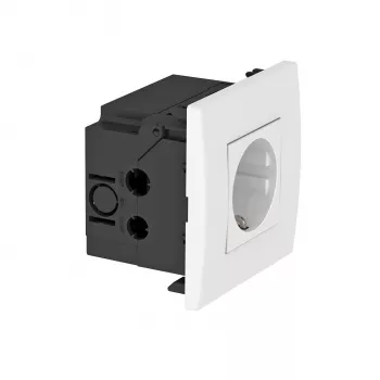 OBO Bettermann Vertr 1 lizdo rozetės blokas 84x84x59mm Pure White SDE (6119401)