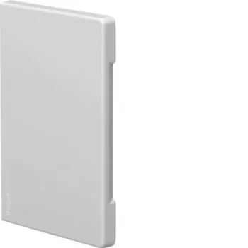 Hager BR8513069016 galinė dangtelio dalis, nupjautų kraštų uždengimui, traffic white, 130x60 mm kanalams