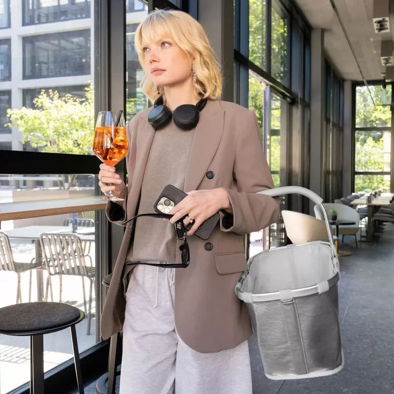 reisenthel Carrybag pirkinių krepšys Silver Crackle BK7088 22L