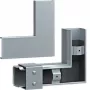 Hager FWK-Plus plokščiasis kampas 60x60 mm, cinkuotas plienas, priešgaisrinė apsauga FWKP600605VERZ
