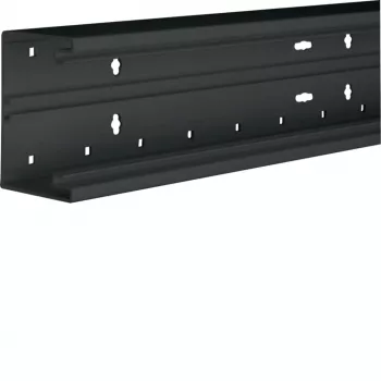 Hager BR6510019011 Tehalit BR kabelių kanalo pagrindas, PVC, grafito juodas, 80mm, priekinio fiksavimo, 2m