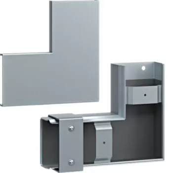 Hager FWK-Plus plokščiasis kampas 60x100 mm, karštai cinkuotas plienas, apsaugai nuo ugnies skirtiems kabelių loviams FWKP601005VERZ