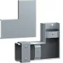 Hager FWK-Plus plokščiasis kampas 60x100 mm, karštai cinkuotas plienas, apsaugai nuo ugnies skirtiems kabelių loviams FWKP601005VERZ