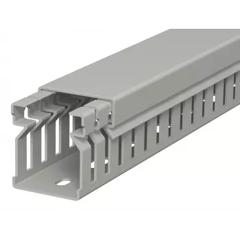 OBO Bettermann LK4 30025 kabelių kanalas su išpjovomis, 30x25 mm, 2 m, pilkas 6178005