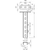 OBO Bettermann kabantis stiebas US 3 K/90 50x30x900, karštai cinkuotas plienas, 6342366