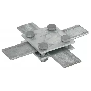 DEHN 318033 kryžminė jungtis plokštiesiems laidininkams 30x3-4mm, karštai cinkuotas plienas