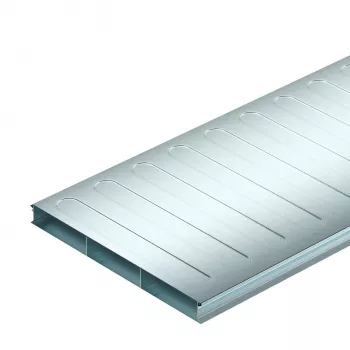 OBO Bettermann S3 35038-2 grindų kanalas kabeliams, 2 dalių, 350x38 mm, 2000 mm, cinkuotas plienas 7400289