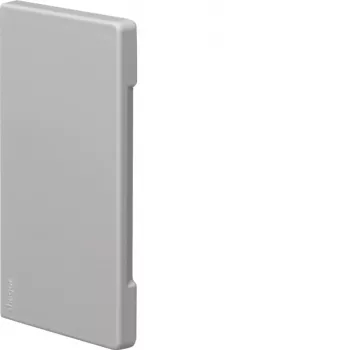 Hager BR 65x130mm halogeno neturinčio plastiko pjūvio uždengimo galinė dangtelis, šviesiai pilkas BR6513067035