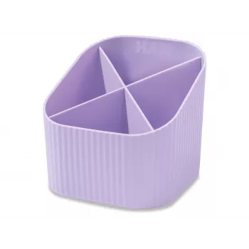 HAN X-LOOP rašiklių laikiklis, pastelinė violetinė, plastikinis, 4 skyriai, 11,1 x 11,1 x 10,5 cm (17238-887D)