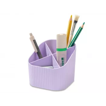 HAN X-LOOP rašiklių laikiklis, pastelinė violetinė, plastikinis, 4 skyriai, 11,1 x 11,1 x 10,5 cm (17238-887D)
