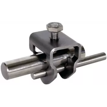 DEHN TE jungties spaustukas NIRO apvaliam strypui Ø20 mm ir apvaliai vielai Ø10 mm, nerūdijantis plienas V2A (630129)