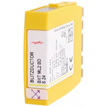 DEHN BXT ML2 BDS24 kombinuotas žaibo srovės ir viršįtampių ribotuvas Type 2 24V DC 2-polis DIN bėgiui 920244