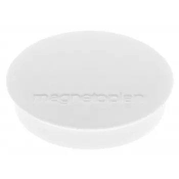 magnetoplan Discofix apvalus magnetas Standard, baltas, pilno kerno feritas, laikymo jėga 0,7 kg (1664200)