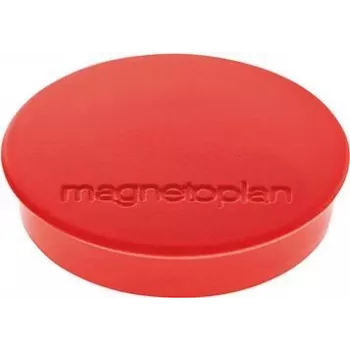 Magnetoplan Discofix apvalus magnetas Standard, raudonas, kieto ferito šerdis, 0,7 kg laikymo jėga (1664206)