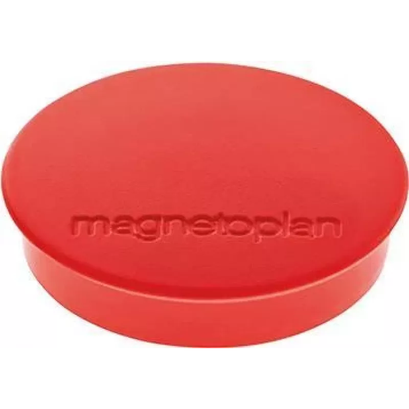 Magnetoplan Discofix apvalus magnetas Standard, raudonas, kieto ferito šerdis, 0,7 kg laikymo jėga (1664206)