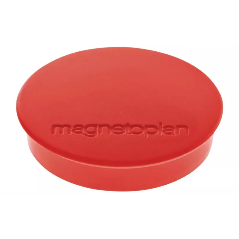 Magnetoplan Discofix apvalus magnetas Standard, raudonas, kieto ferito šerdis, 0,7 kg laikymo jėga (1664206)