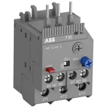 ABB T16-3.1 šiluminė perkrovos relė, 2,4-3,1 A, 3 polių, 10 klasė, 690 V AC, varžtiniai gnybtai 1SAZ711201R1033