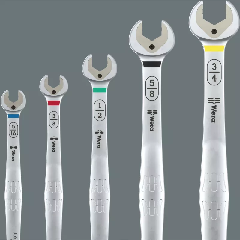 Wera 6007 Joker Imperial 8 dalių kombinacinių veržliarakčių rinkinys, 5/16 inch–3/4 inch, chromo molibdeno plienas, tekstilinis dėklas 05020385001