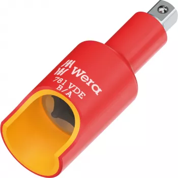 Wera 781 B/A VDE izoliuotas adapteris, 3/8 colio kvadratinė pavara į 1/4 colio šešiakampį, mechaninis fiksavimas 05024692001