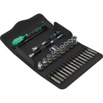 Wera 8100 SA 15 Zyklop reketas 1/4 inch su pasukama galvute ir Kraftform rankena 05005542001