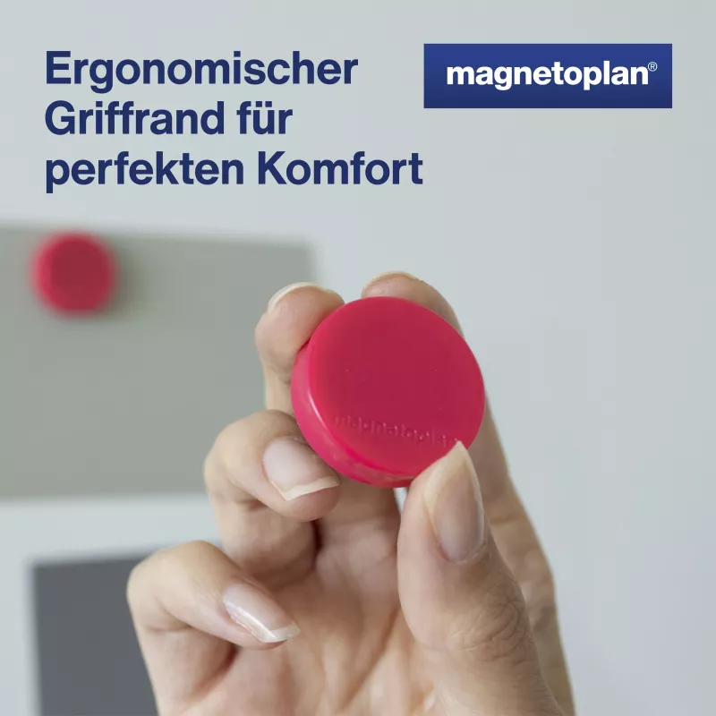 MAGNETOPLAN HOLTZ Magnet Ergo Medium 1664018 30 mm rausvas magnetas, 10 vnt.