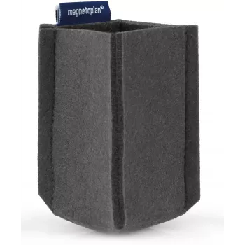 magnetoplan magnetoTray mažas rašiklių laikiklis, pilkas veltinis, 100% perdirbtas PET, magnetinis 1227601