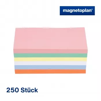 MAGNETOPLAN HOLTZ komunikacijos kortelės stačiakampės 200 x 100 mm įvairių spalvų (rožinė, žalia, geltona, balta, mėlyna, oranžinė) - 250 kortelių 112501510