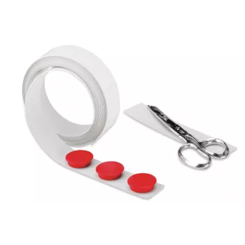 Magnetoplan magnetinė juosta balta, savaiminio klijavimo, 35 mm x 5 m, lanksti metalinė juosta montavimui 5705105