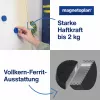 Magnetoplan Discofix Magnum magnetukai baltai lentai, 34 mm, 10 vnt. 1660010