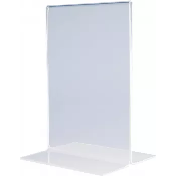 MAGNETOPLAN HOLTZ akrilinis stalinis stendas DIN A3 portretinė orientacija, skaidrus, dvipusis, 297 x 420 mm (43115)