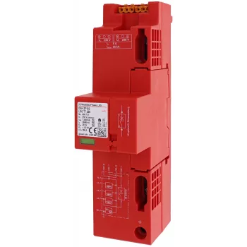 DEHN DSH ZP B2 LSG TT 255 1+2 tipo kombinuotasis viršįtampių ribotuvas, 4 poliai, 255V, 909731