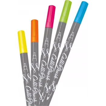 ONLINE USV 5 ONLINE Calli.Brush Double Neon Brush-Pens Assorted Colours (19078)